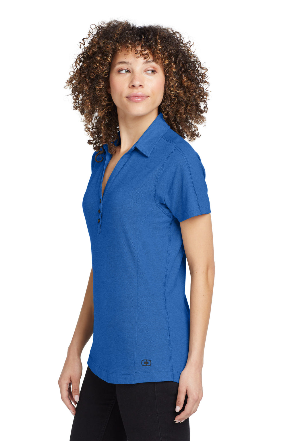 OGIO Women's Onyx Polo. LOG126 - Electric Blue - side