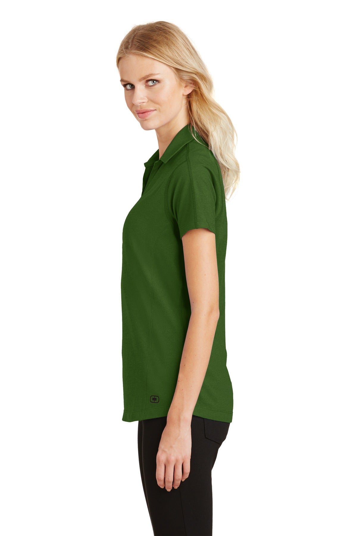 OGIO Women's Onyx Polo. LOG126 - Gridiron Green - side