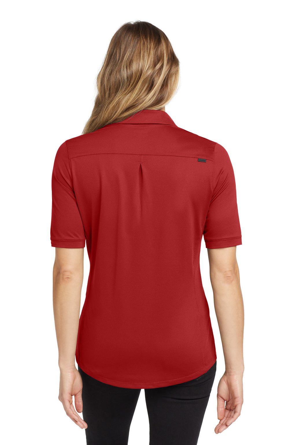 OGIO Women's Metro Polo. LOG130 - Ripped Red - back
