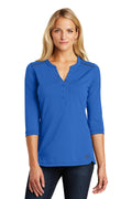 OGIO Ladies Fuse Henley. LOG132 - Optic Blue - front