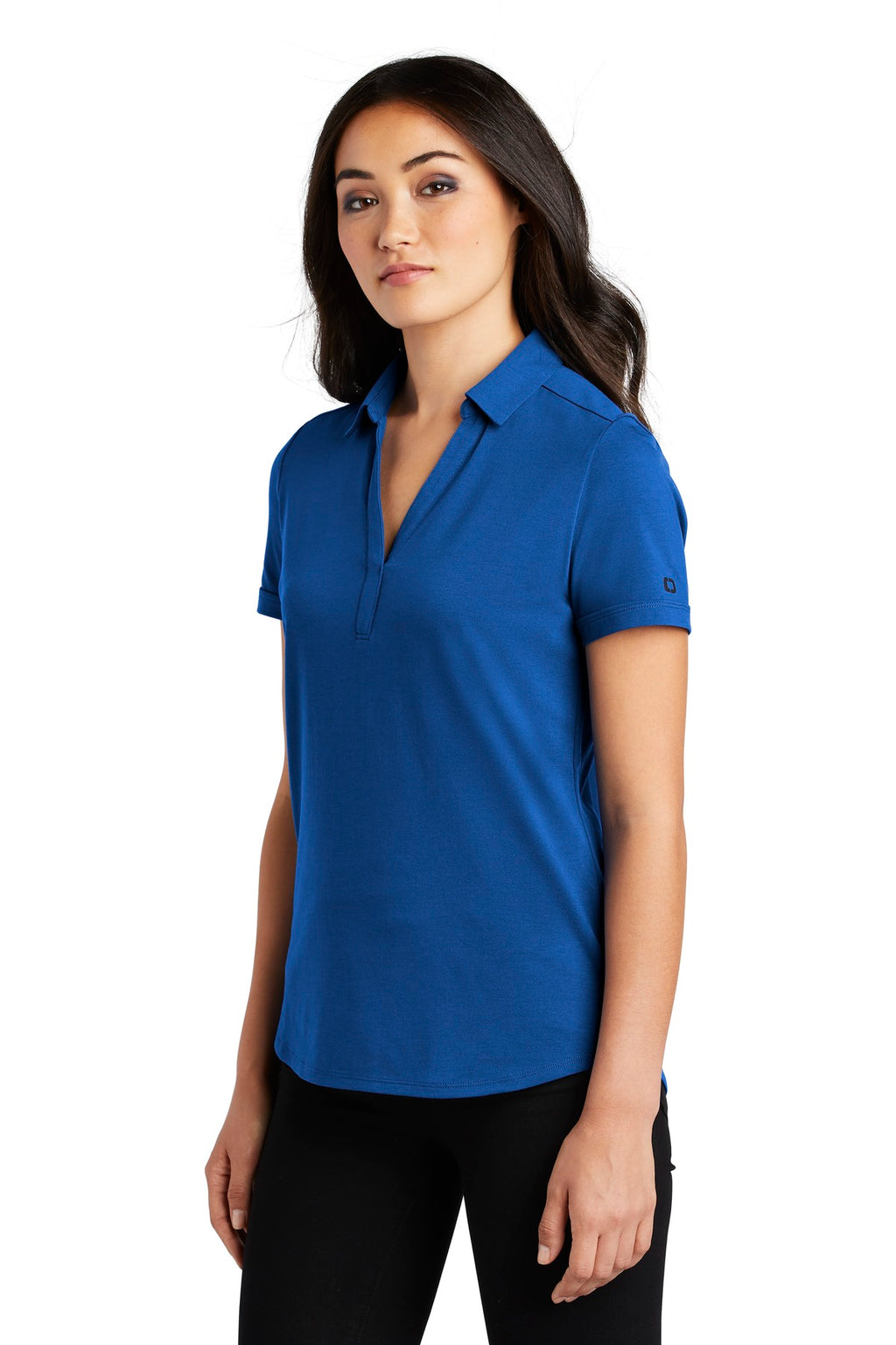 OGIO Women's Limit Polo. LOG138 - Force Blue - three_q