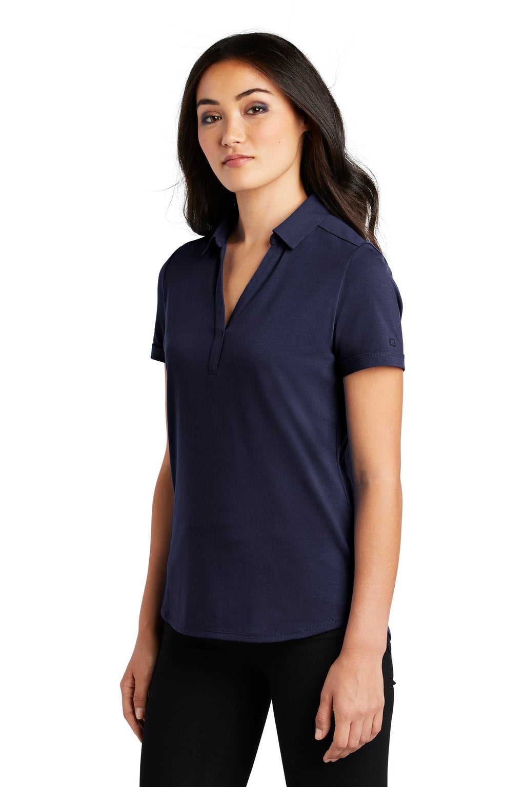 OGIO Women's Limit Polo. LOG138 - Navy - three_q