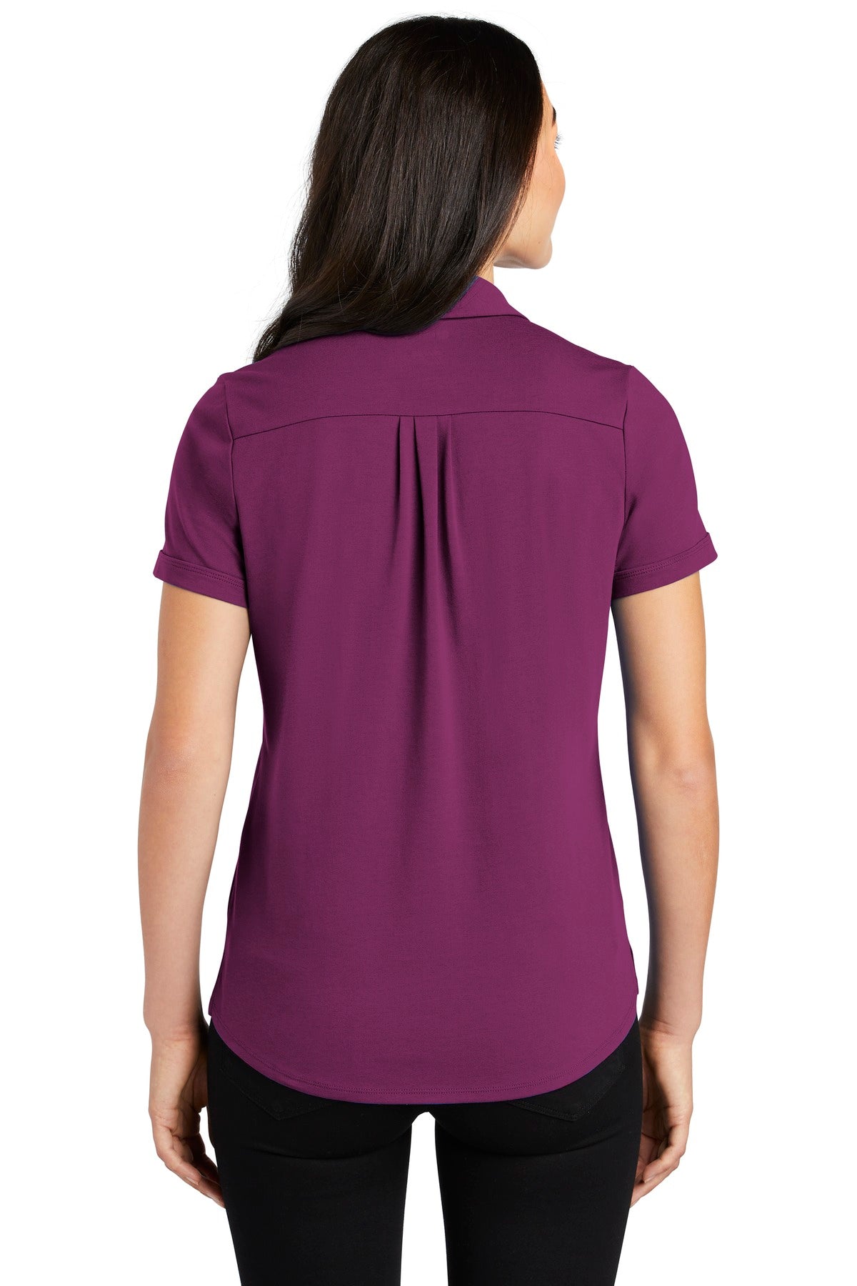 OGIO Women's Limit Polo. LOG138 - Purple Fuel - back