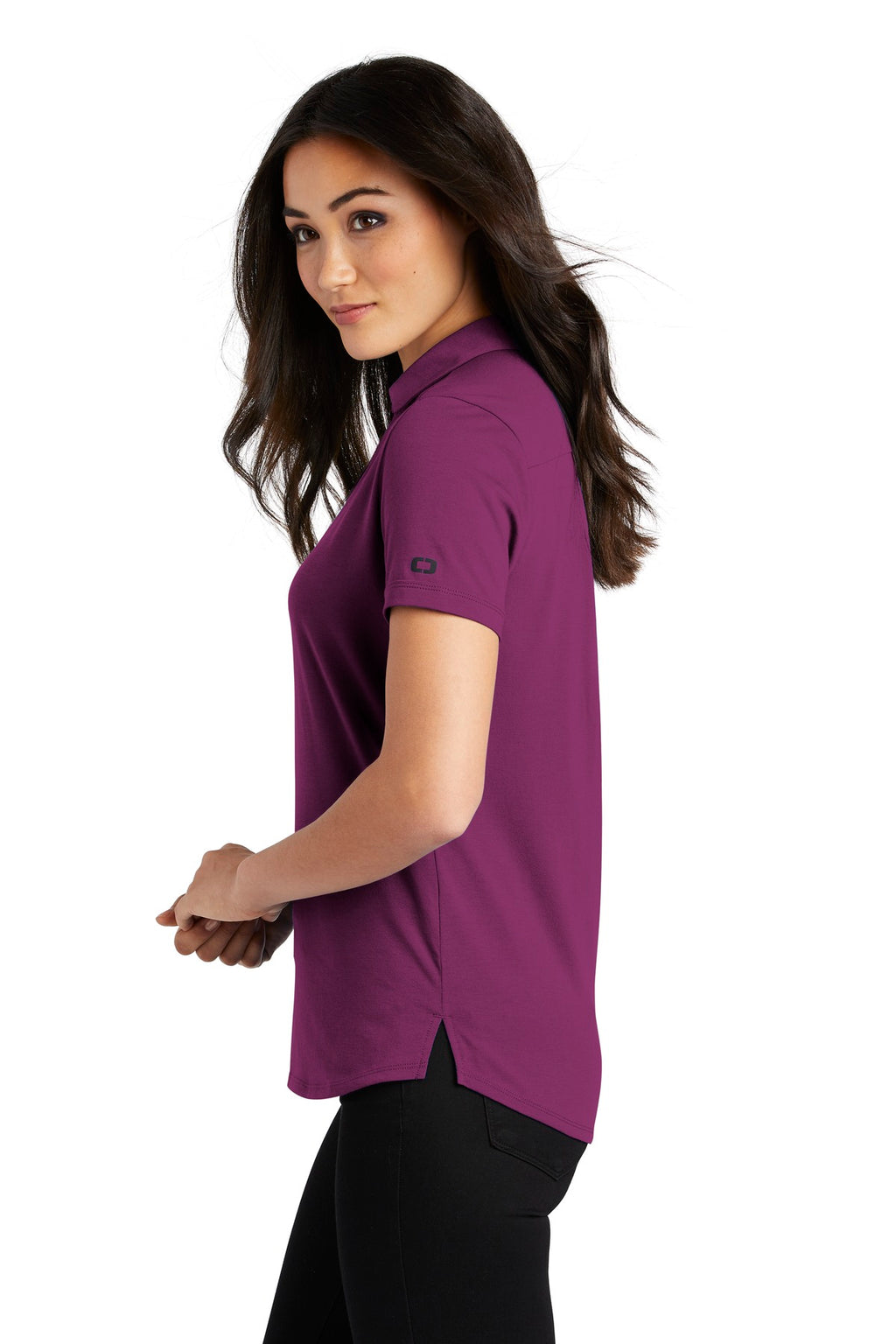 OGIO Women's Limit Polo. LOG138 - Purple Fuel - side
