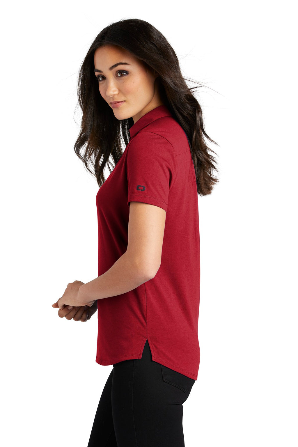 OGIO Women's Limit Polo. LOG138 - Signal Red - side