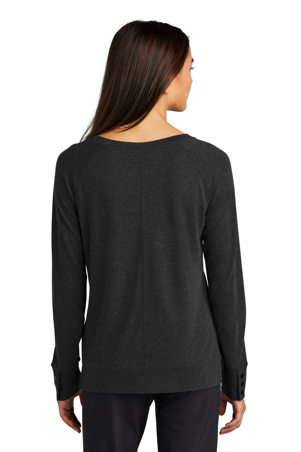 OGIO Women's Command Long Sleeve Scoop Neck LOG150 - Blacktop - back