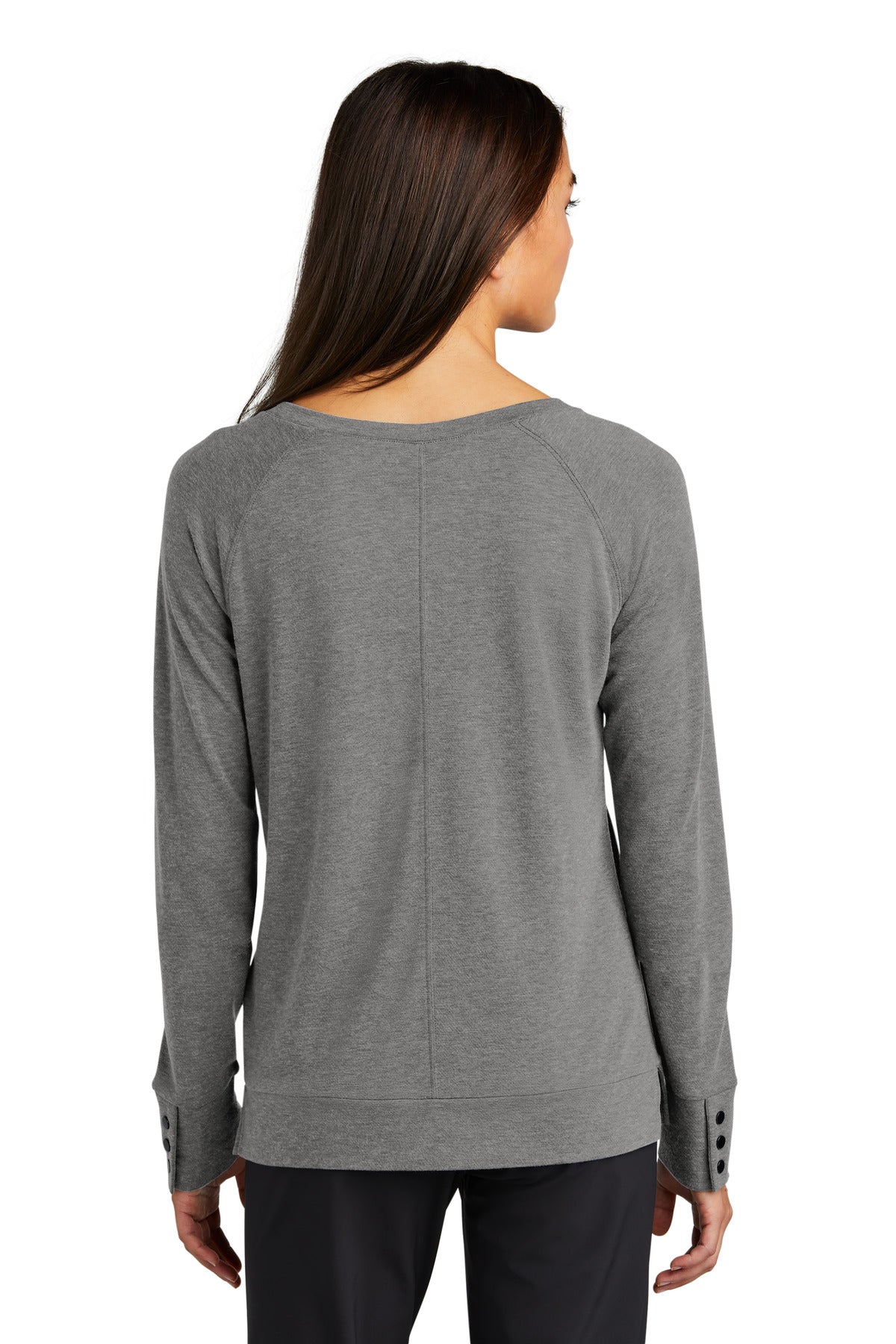 OGIO Women's Command Long Sleeve Scoop Neck LOG150 - Gear Grey - back