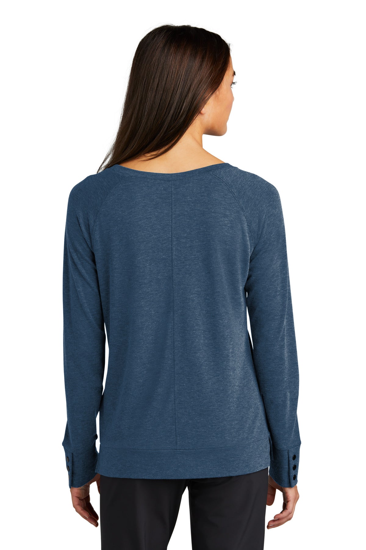 OGIO Women's Command Long Sleeve Scoop Neck LOG150 - Spar Blue - back