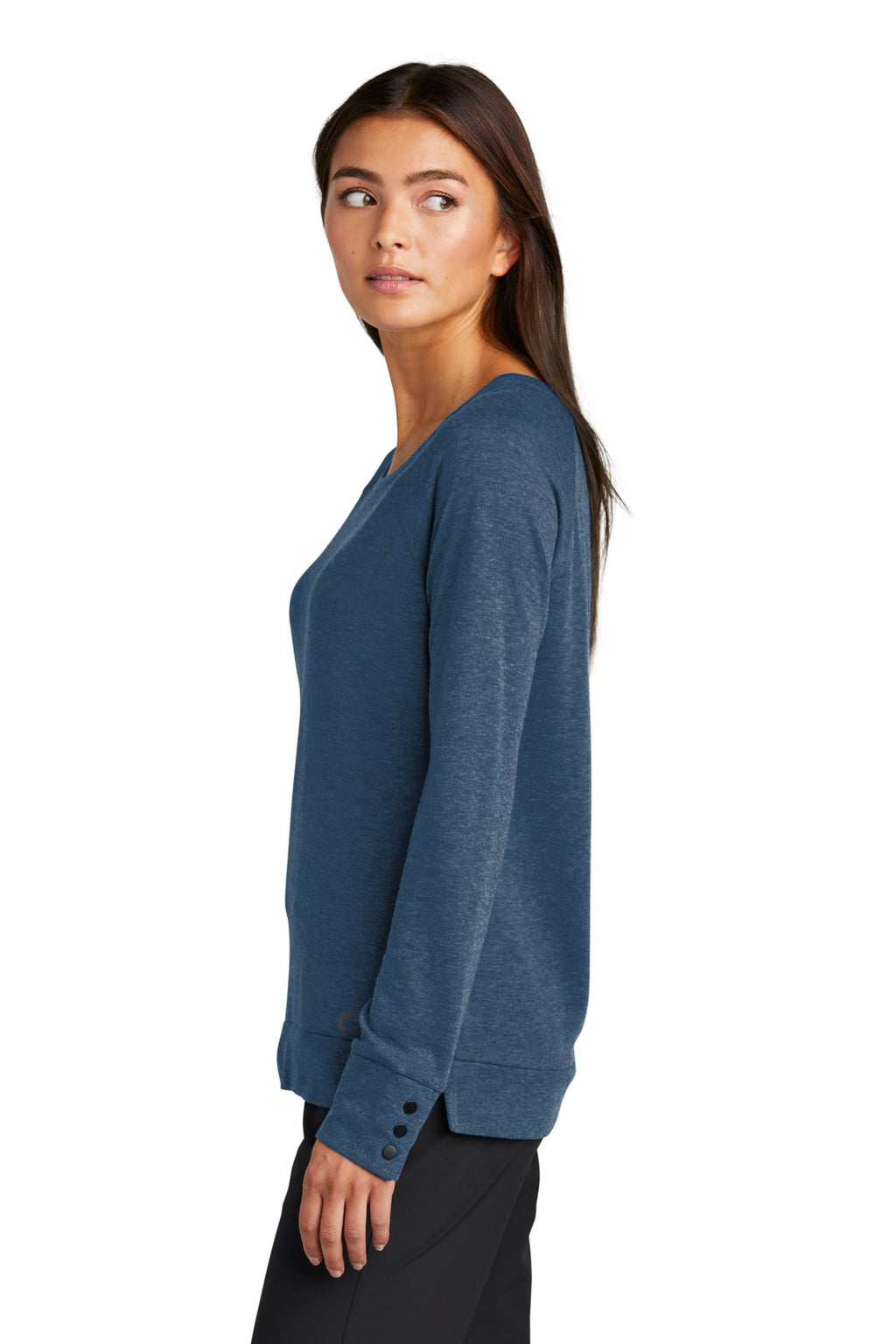 OGIO Women's Command Long Sleeve Scoop Neck LOG150 - Spar Blue - side