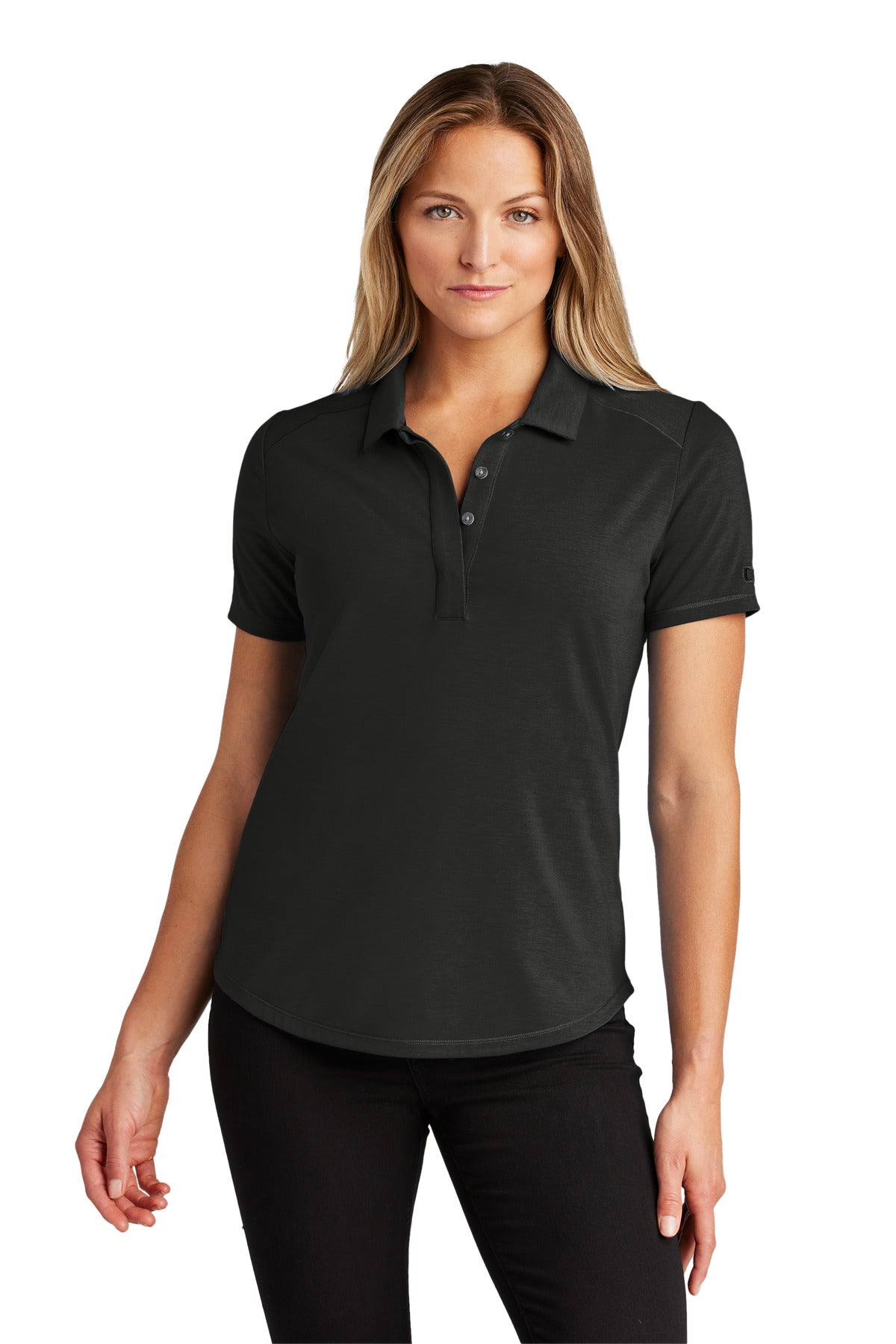 OGIO Women's Motion Polo LOG152 - Blacktop - front
