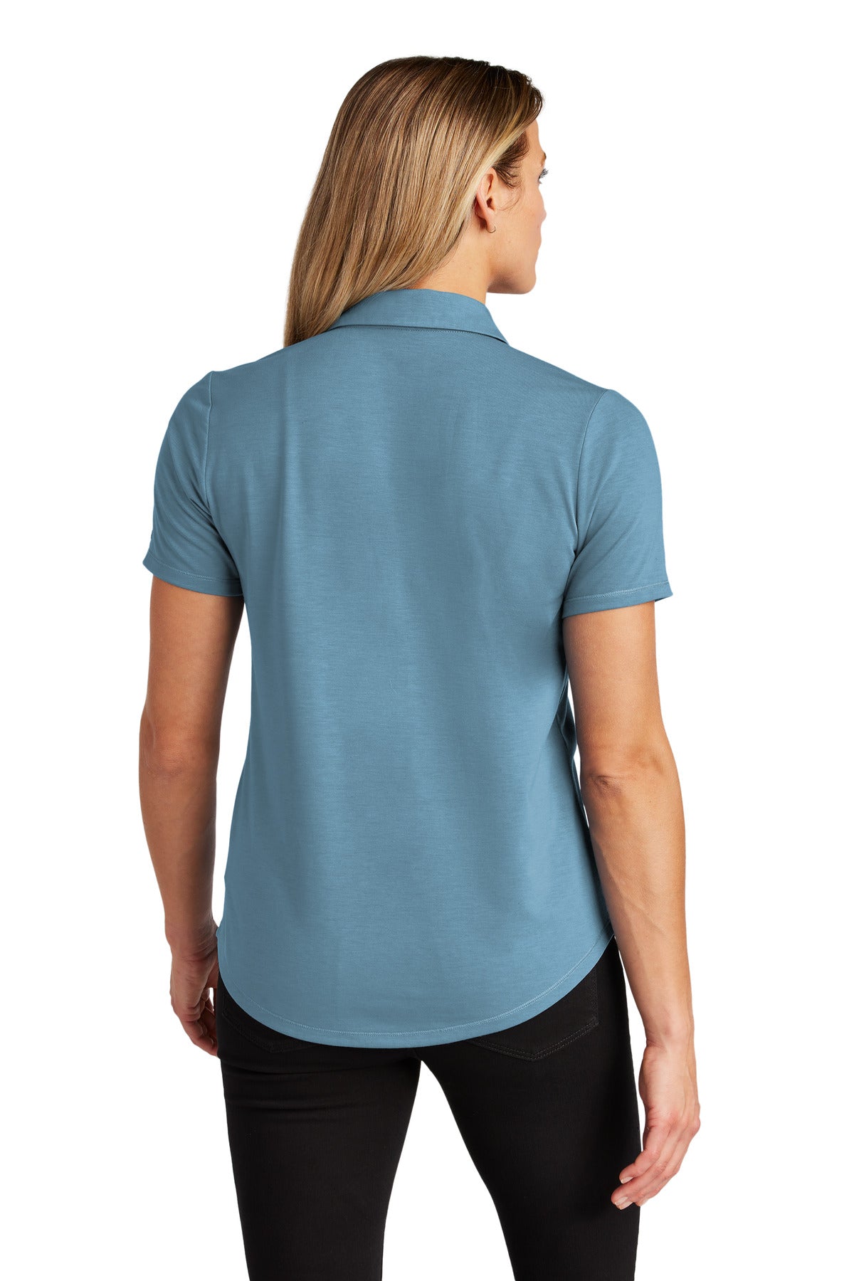 OGIO Women's Motion Polo LOG152 - Blue Mist - back