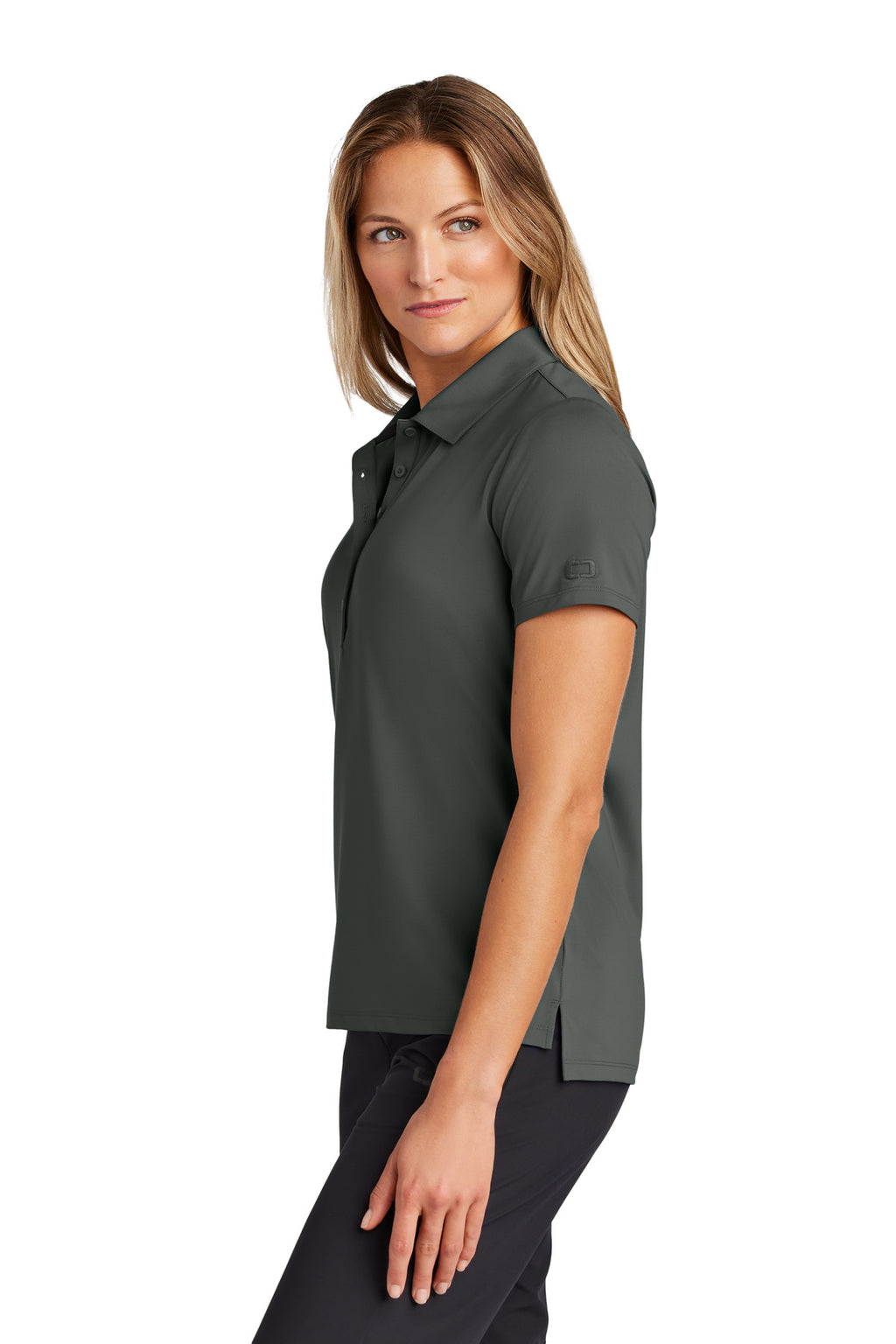 OGIO Women's Regain Polo LOG170 - Tarmac Grey - side