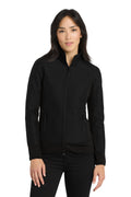 OGIO Women's Trax Jacket. LOG726 - Blacktop - front