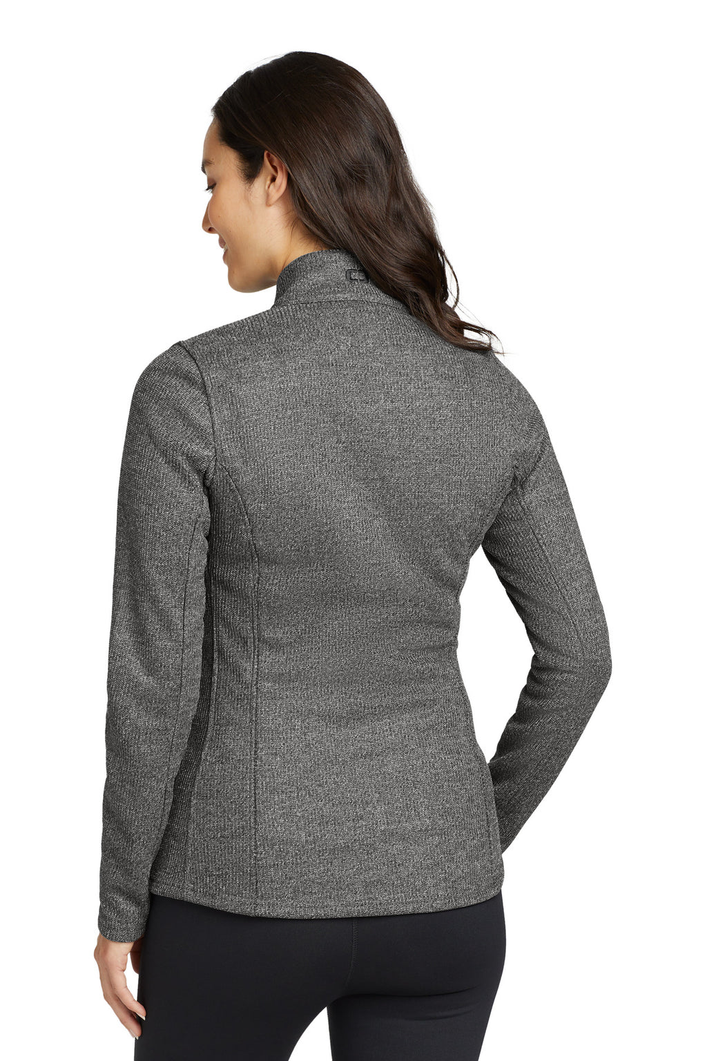 OGIO Women's Grit Fleece Jacket. LOG727 - Diesel Grey Heather - back