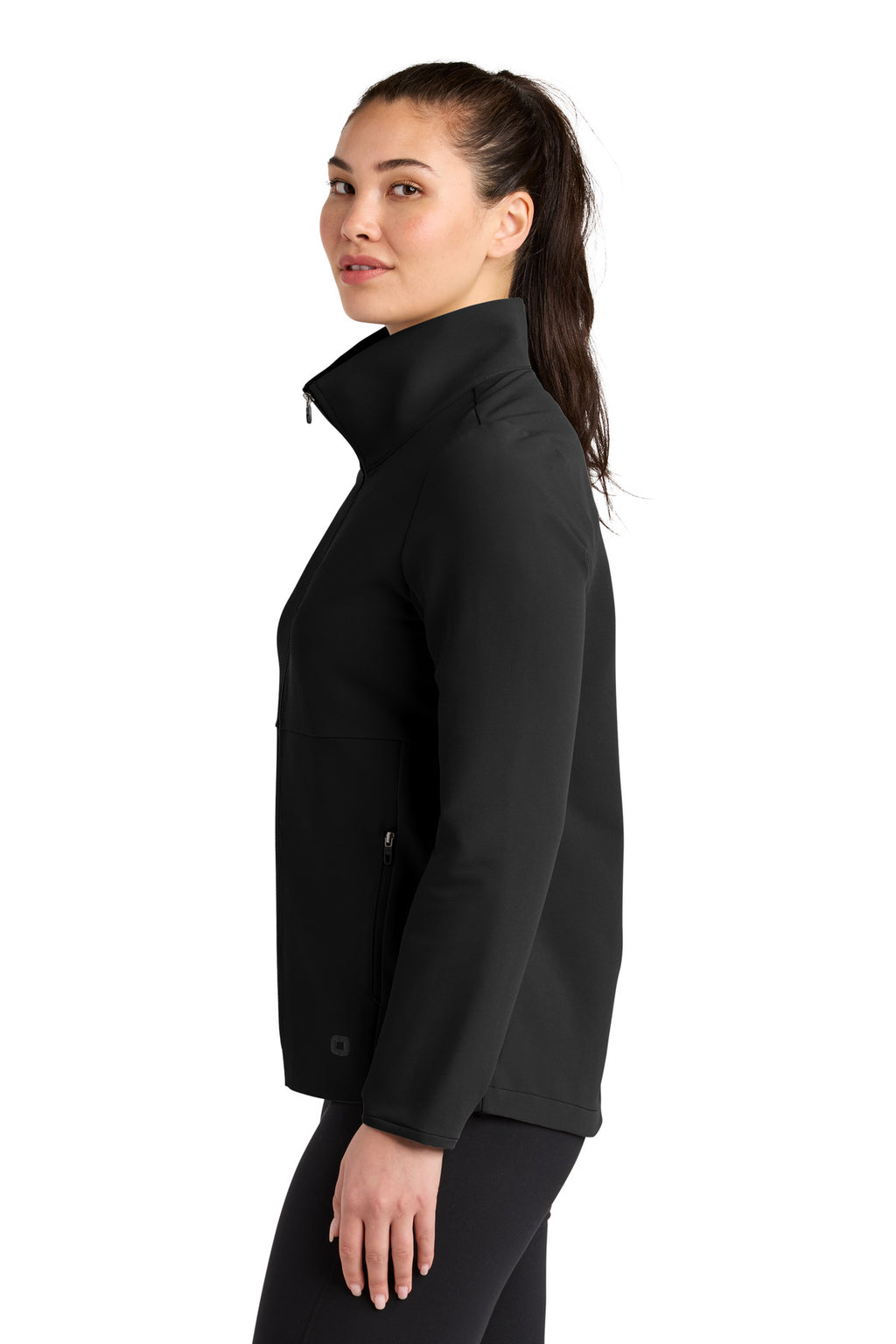 OGIO Women's Kinetic Soft Shell LOG740 - Blacktop - side