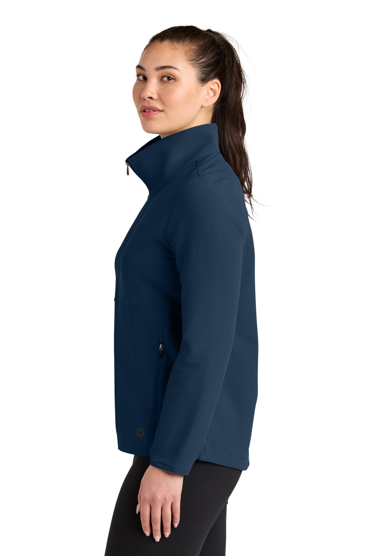 OGIO Women's Kinetic Soft Shell LOG740 - River Blue Navy - side