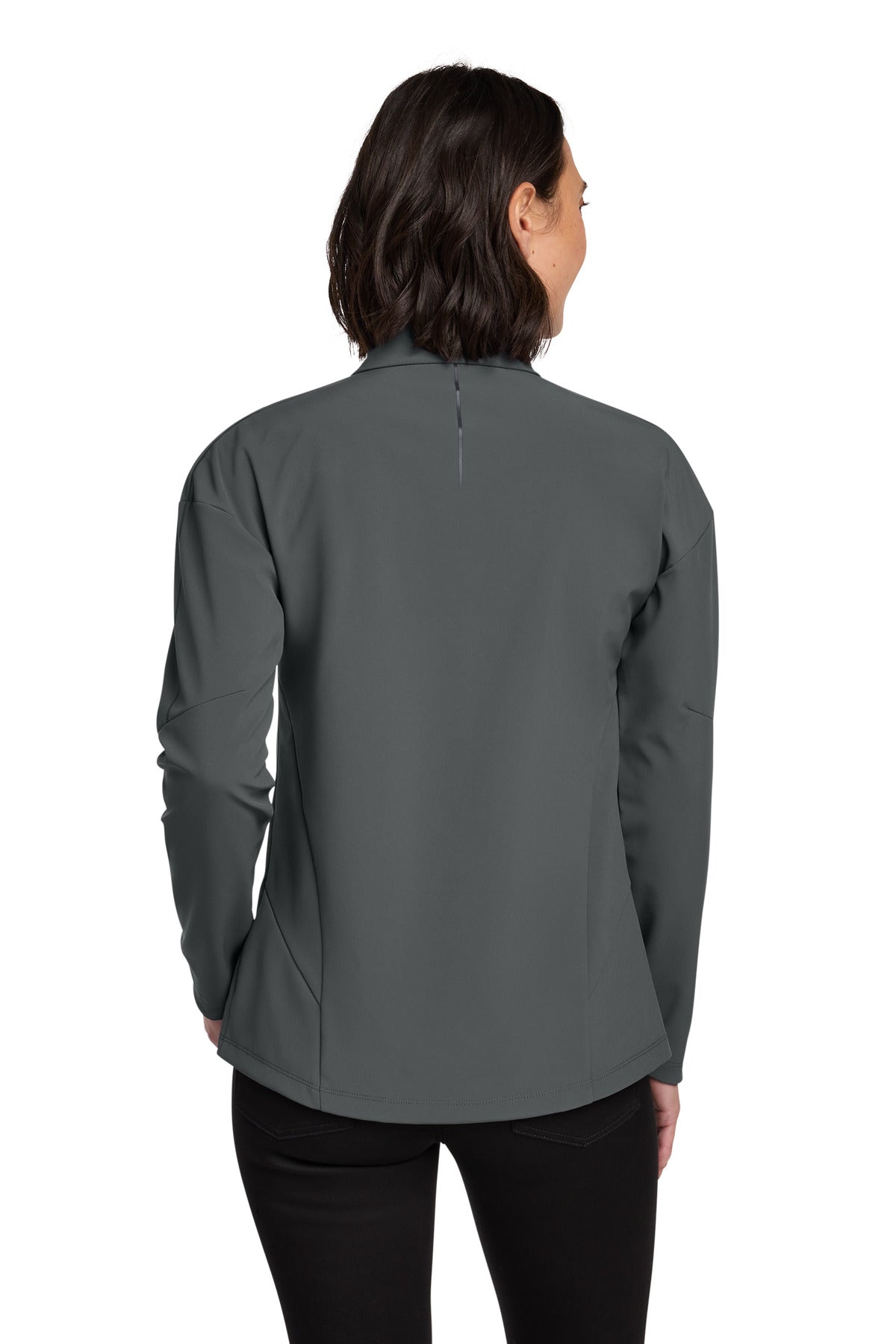 OGIO Women's Commuter Full-Zip Soft Shell LOG755 - Diesel Grey - back