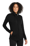 OGIO Women's Luuma Full-Zip Fleece. LOG812 - Blacktop - front