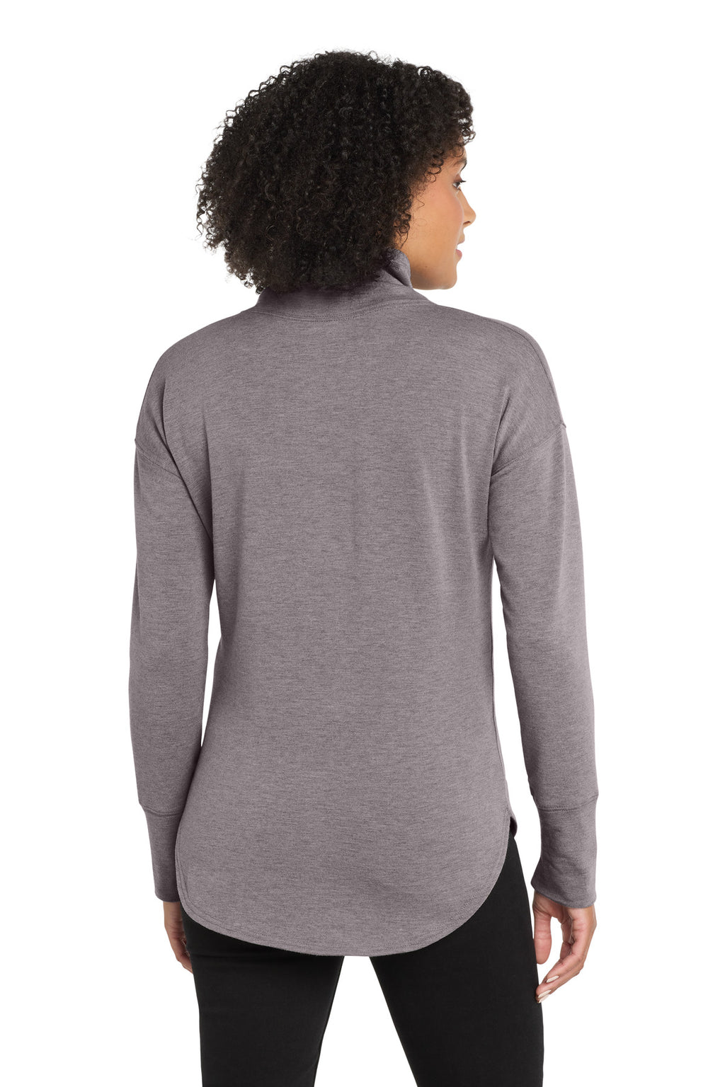 OGIO Women's Luuma Full-Zip Fleece. LOG812 - Petrol Grey Heather - back