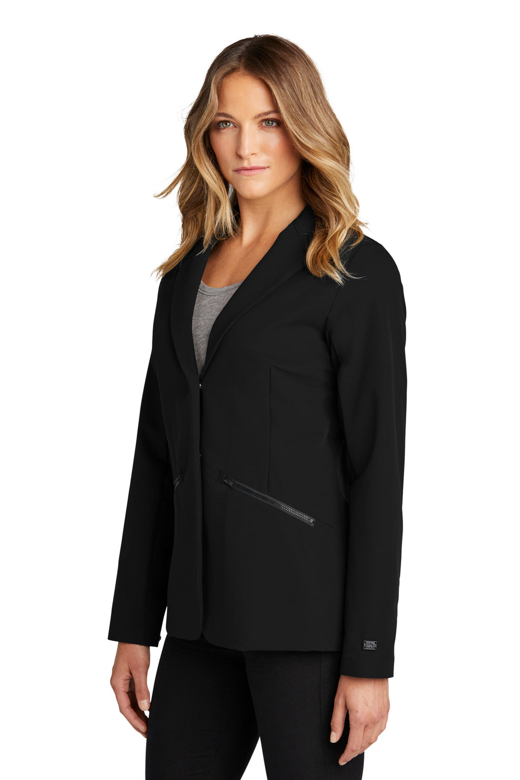 OGIO Women's Fusion Blazer LOG824 - Blacktop - three_q
