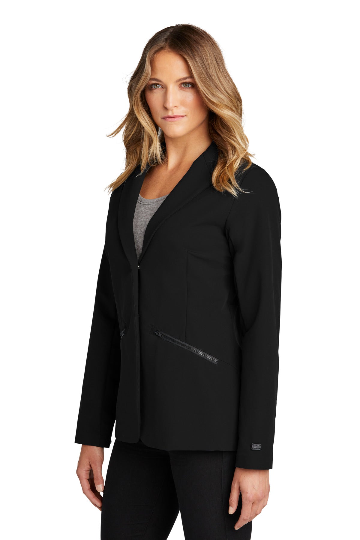 OGIO Women's Fusion Blazer LOG824 - Blacktop - three_q