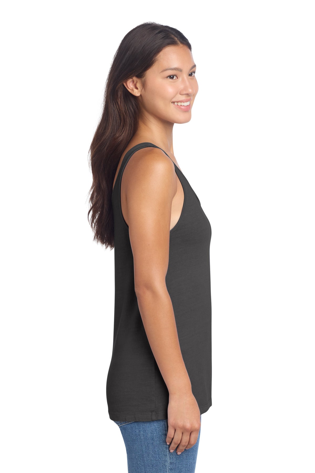 Port & Co Women's Beach Wash Garment-Dyed Tank LPC099TT - Coal - side