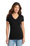 Port & Co Women's Tri-Blend V-Neck Tee. LPC330V - Black - front