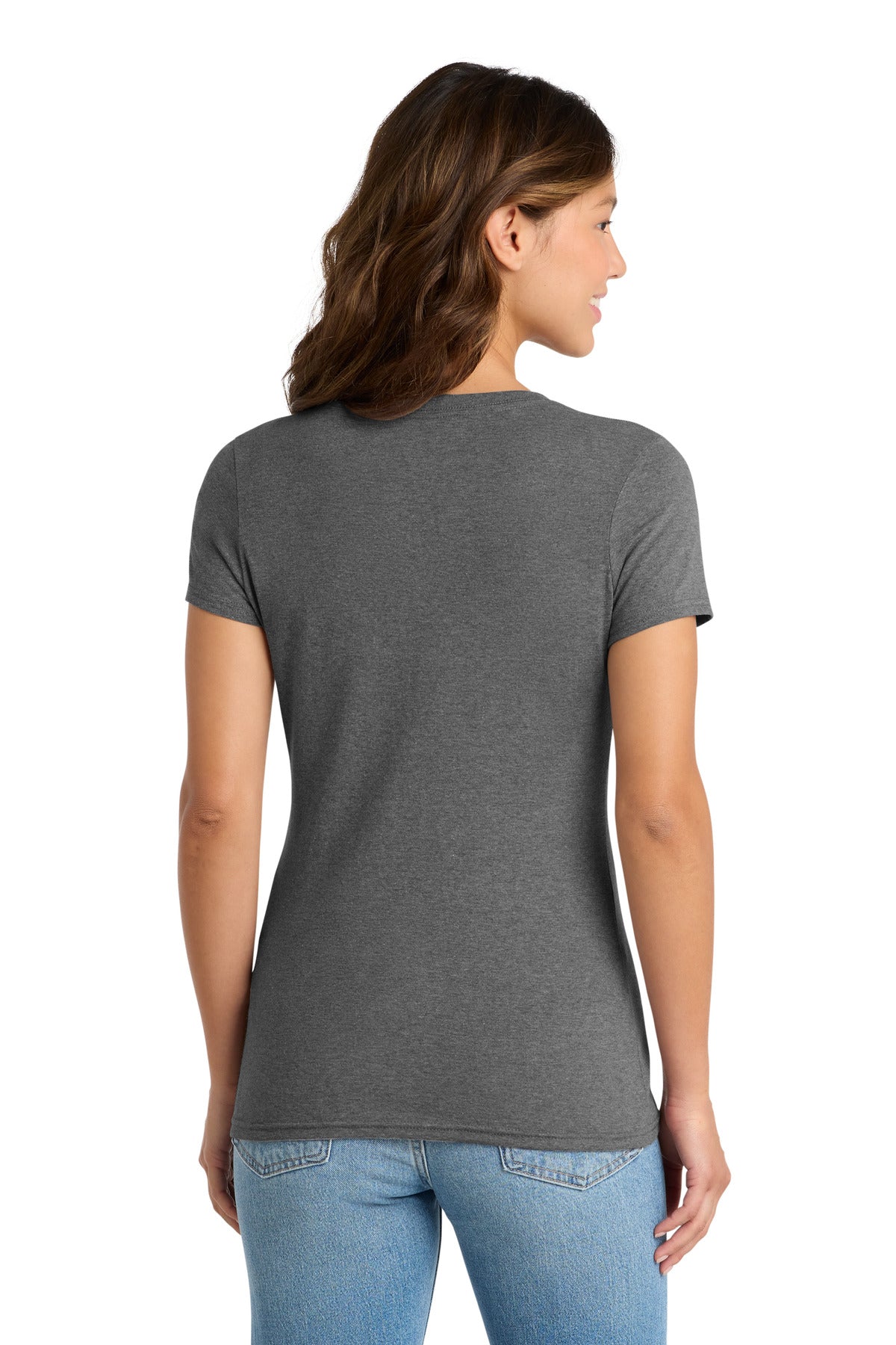 Port & Co Women's Tri-Blend V-Neck Tee. LPC330V - Graphite Heather - back