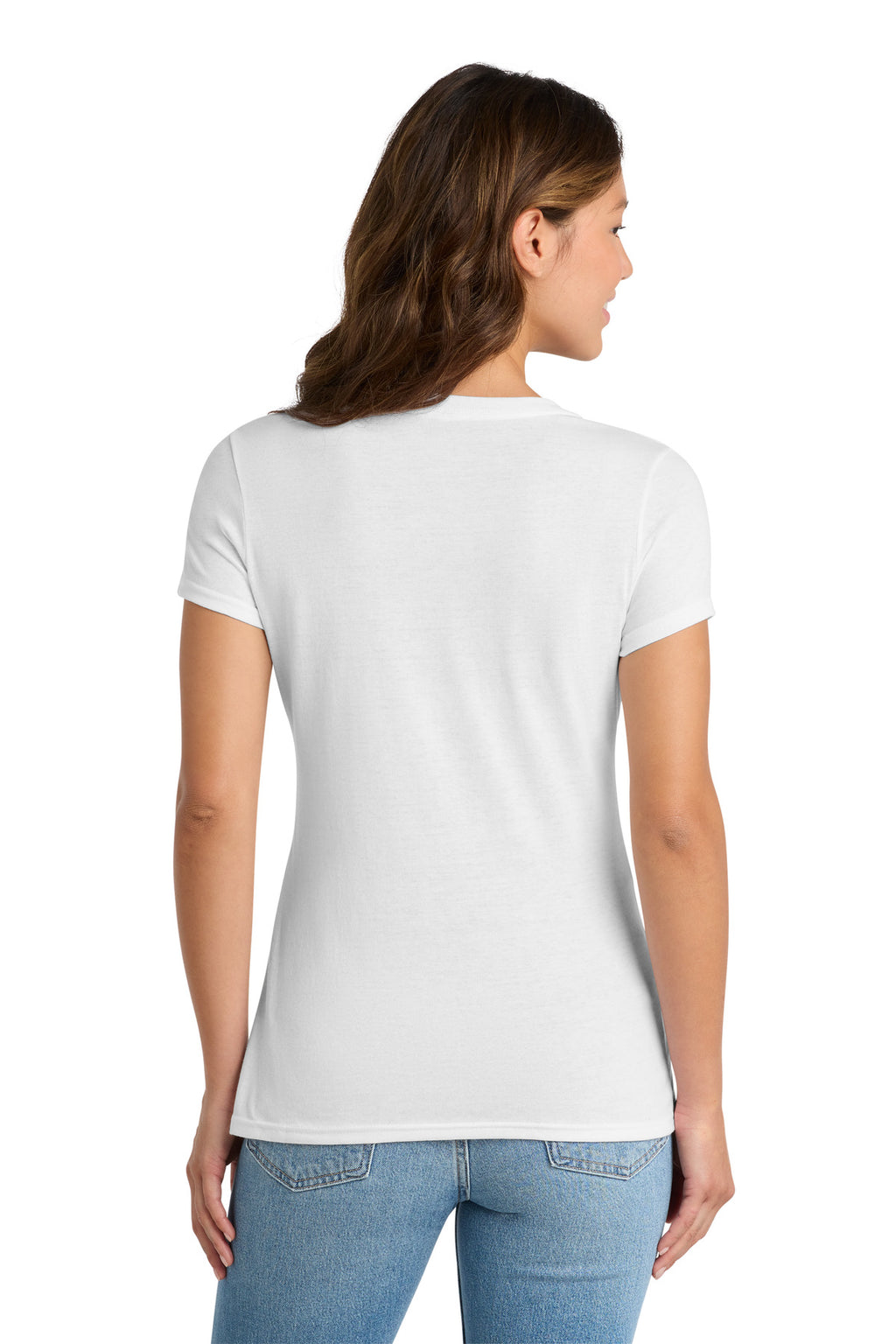 Port & Co Women's Tri-Blend V-Neck Tee. LPC330V - White - back