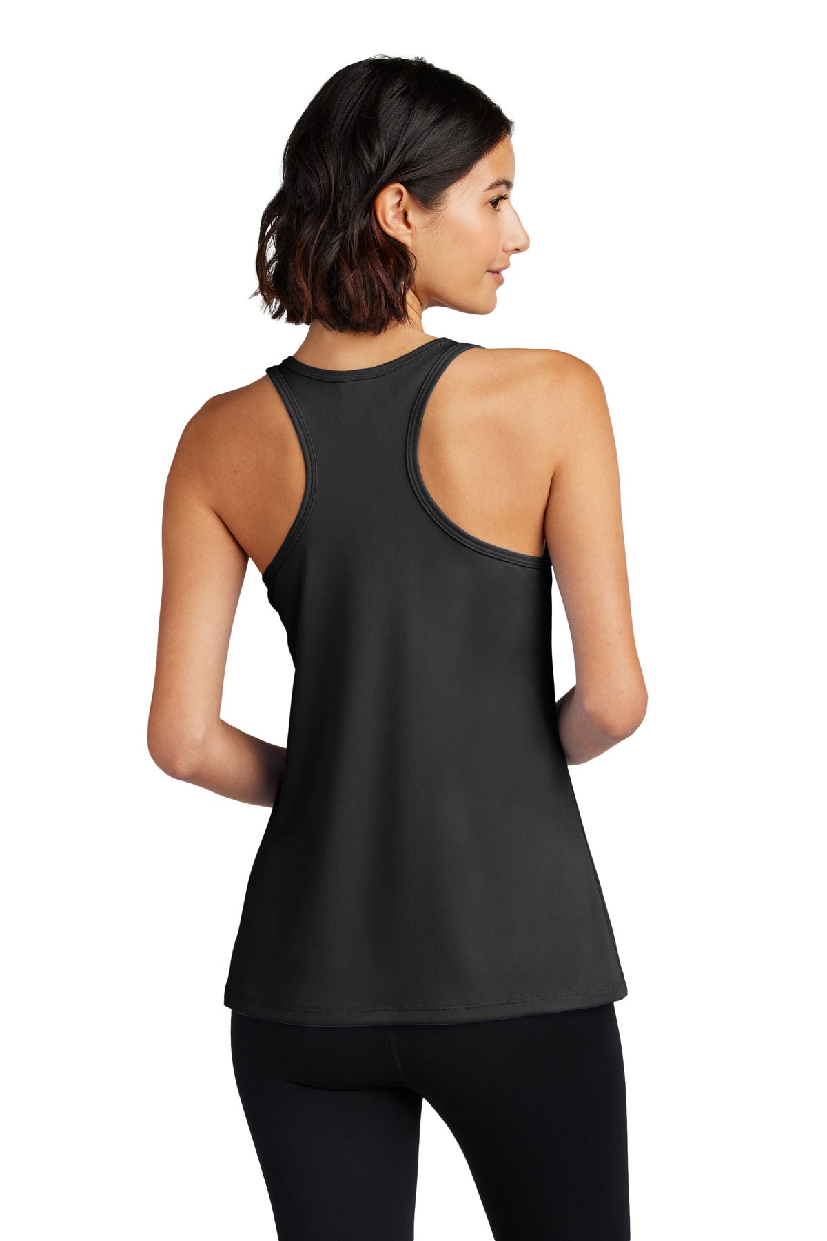 Port & Co Women's Performance Tank LPC380TT - Jet Black - back