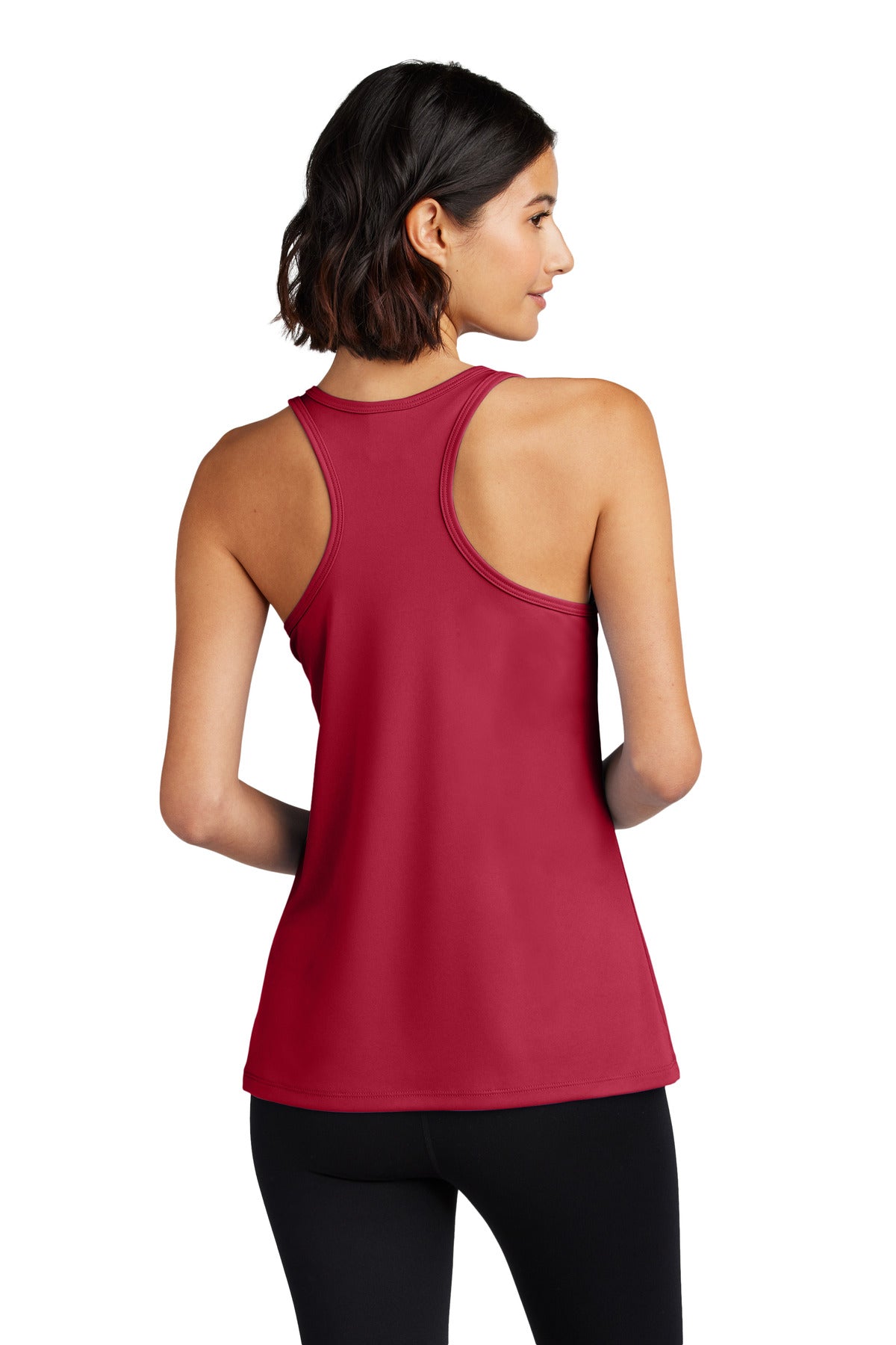 Port & Co Women's Performance Tank LPC380TT - Red - back