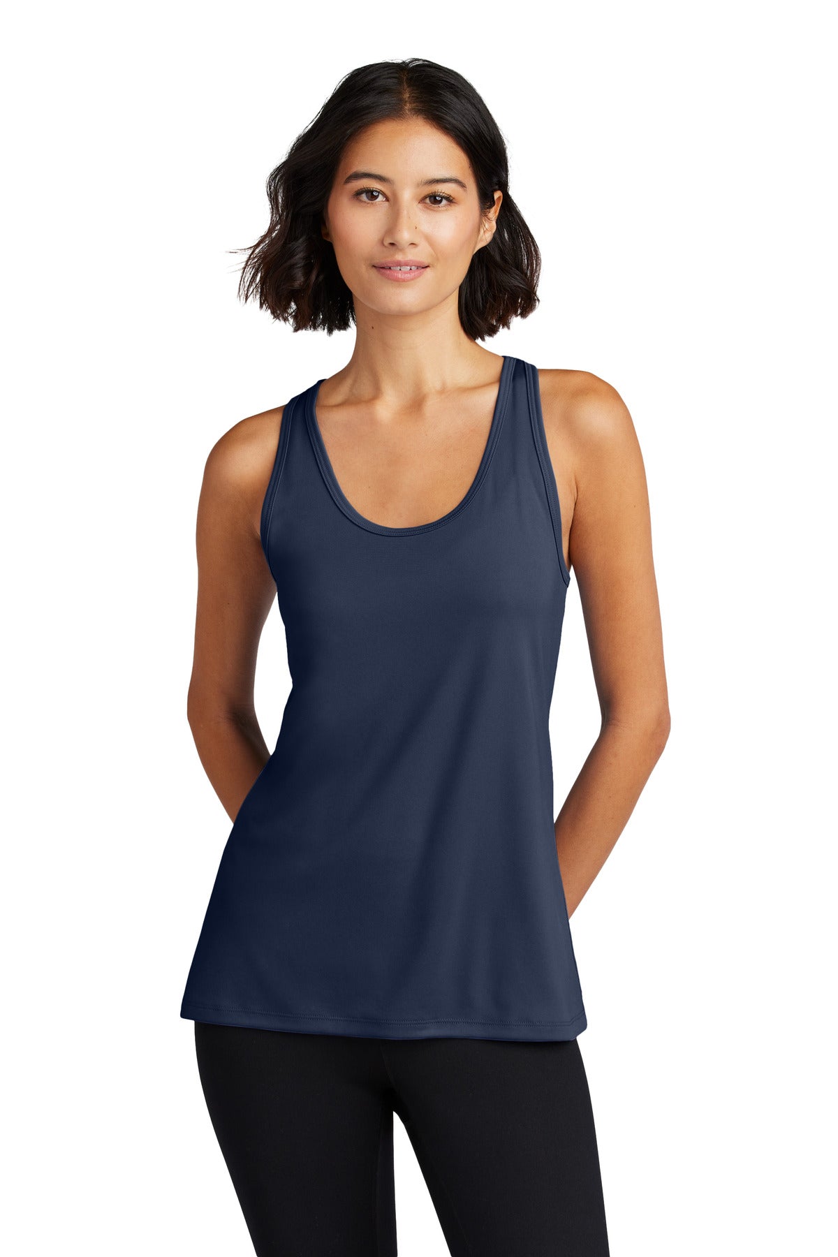 Port & Co Women's Performance Tank LPC380TT - True Navy - front