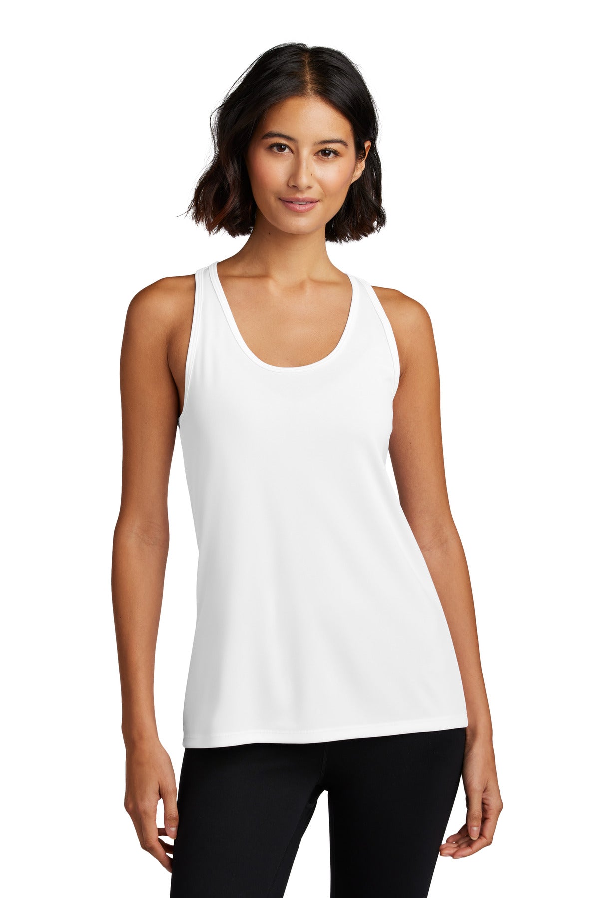 Port & Co Women's Performance Tank LPC380TT - White - front