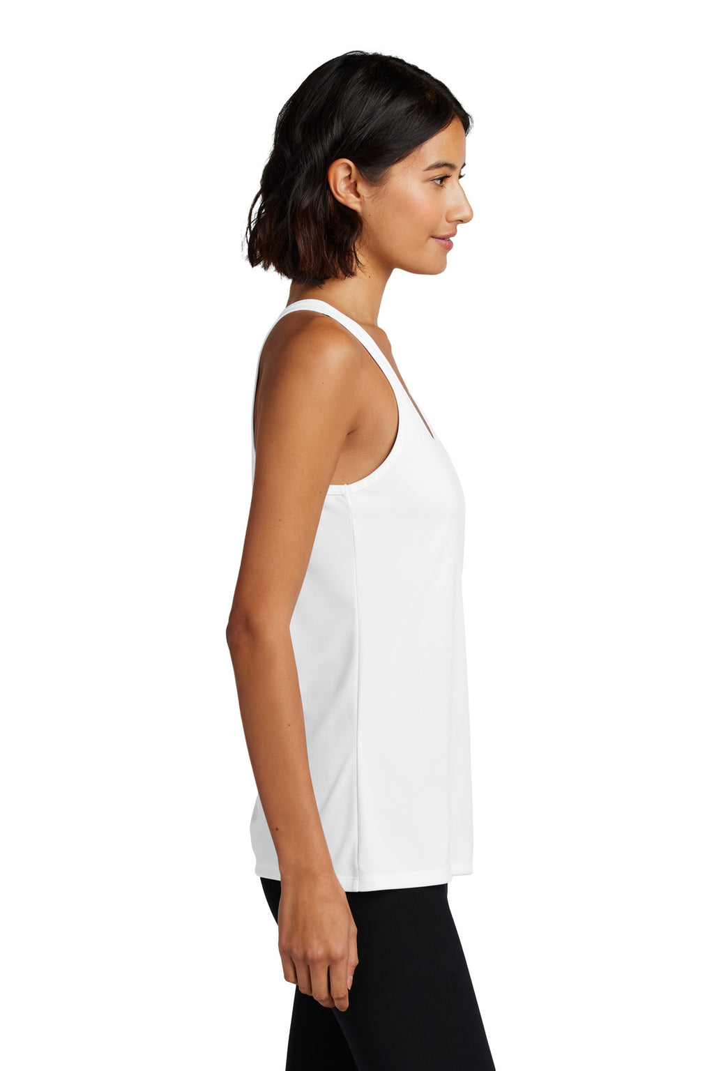 Port & Co Women's Performance Tank LPC380TT - White - side