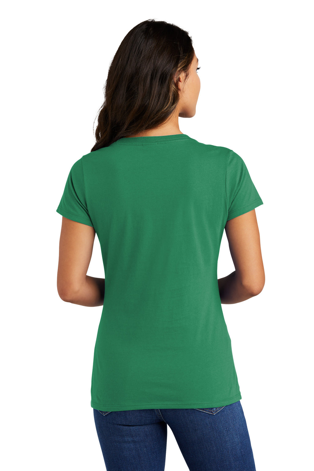 Port & Co Women's Fan Favorite V-Neck Tee. LPC450V - Athletic Kelly - back