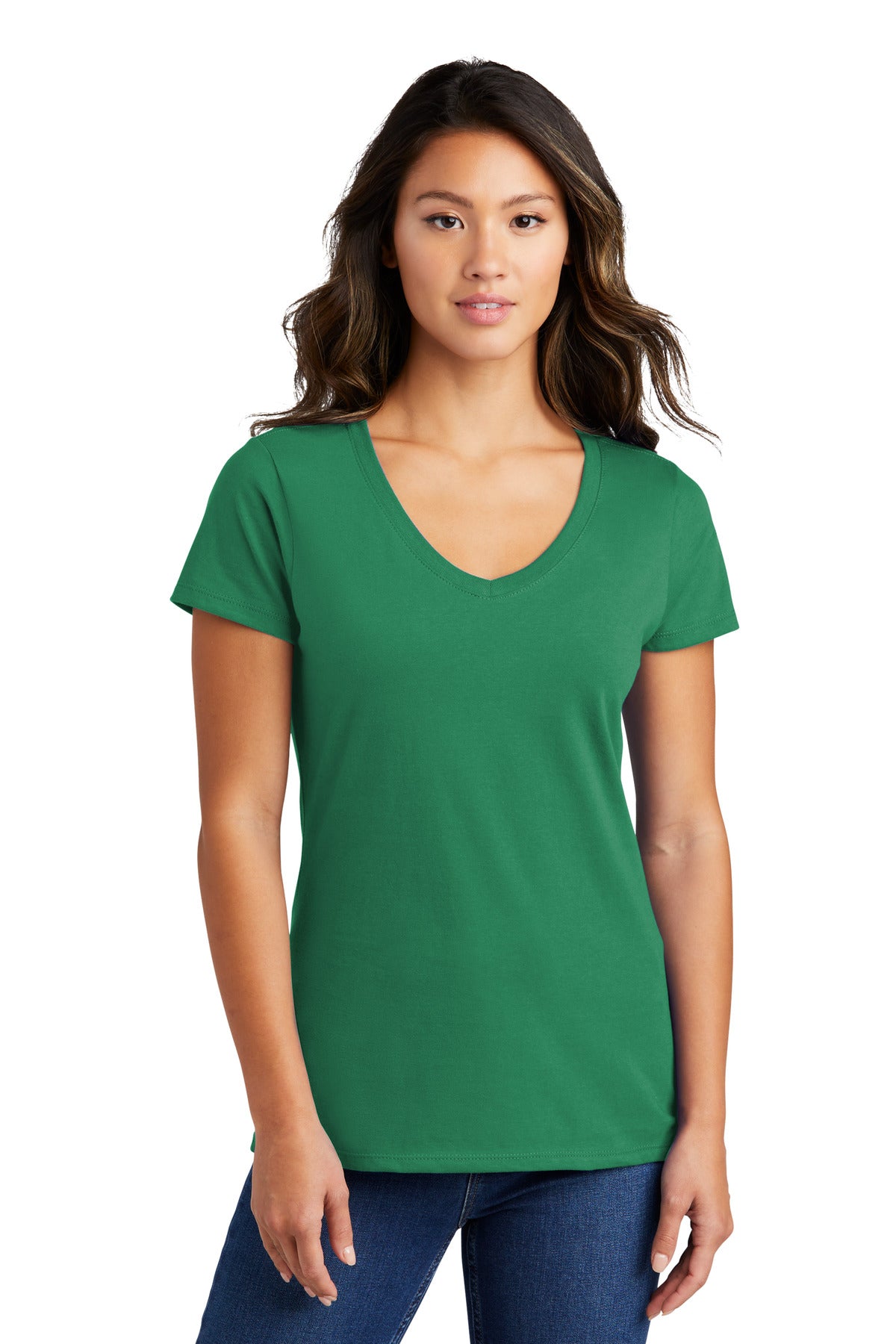 Port & Co Women's Fan Favorite V-Neck Tee. LPC450V - Athletic Kelly - front