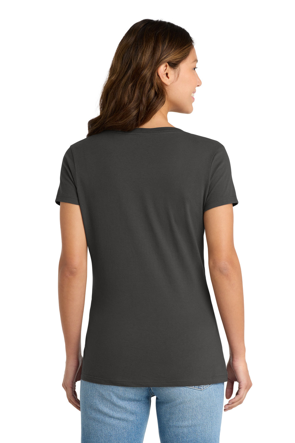 Port & Co Women's Fan Favorite V-Neck Tee. LPC450V - Charcoal - back