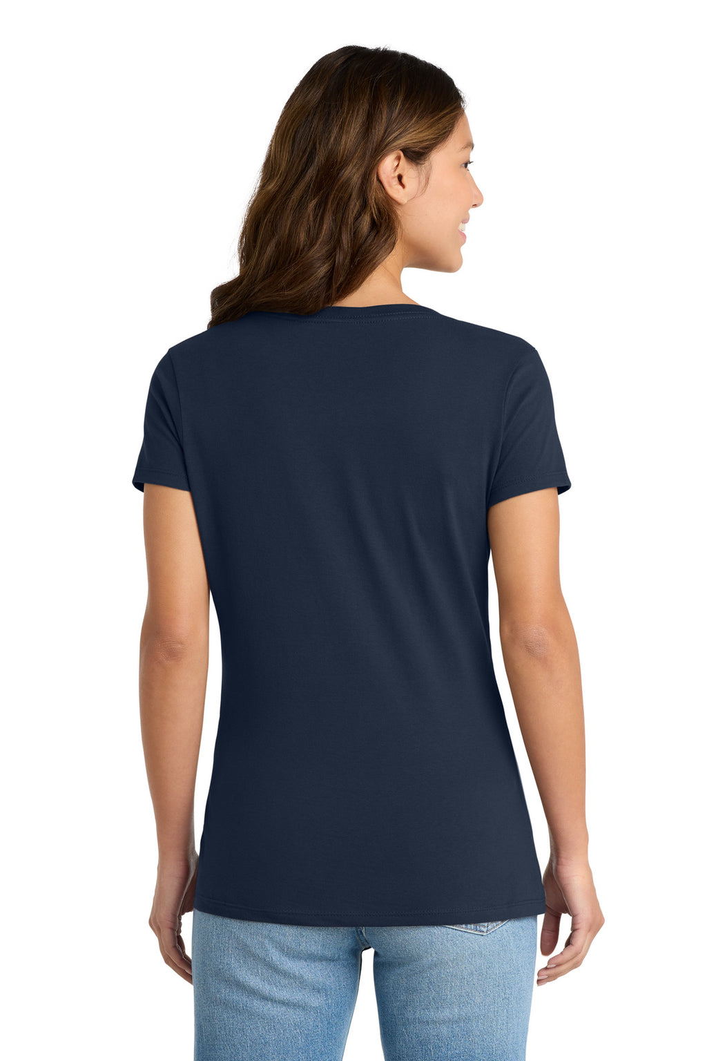 Port & Co Women's Fan Favorite V-Neck Tee. LPC450V - Deep Navy - back