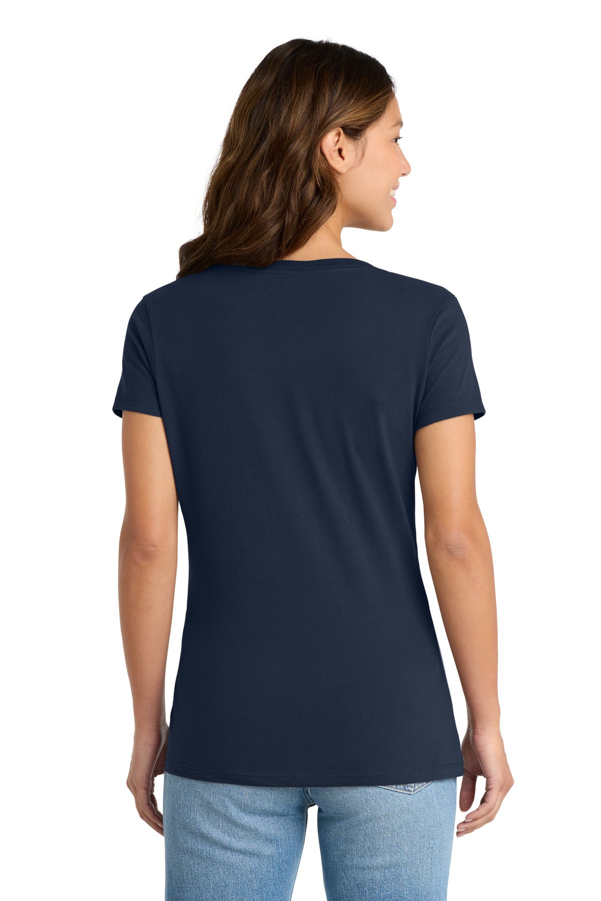 Port & Co Women's Fan Favorite V-Neck Tee. LPC450V - Deep Navy - back