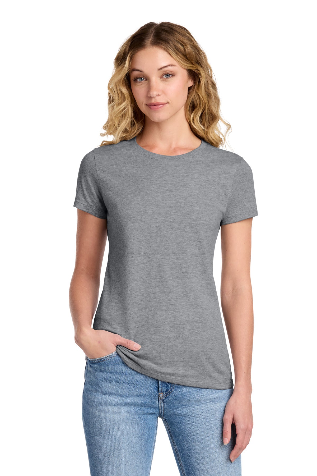 Port & Co Women's Fan Favorite Tee. LPC450 - Athletic Heather - front