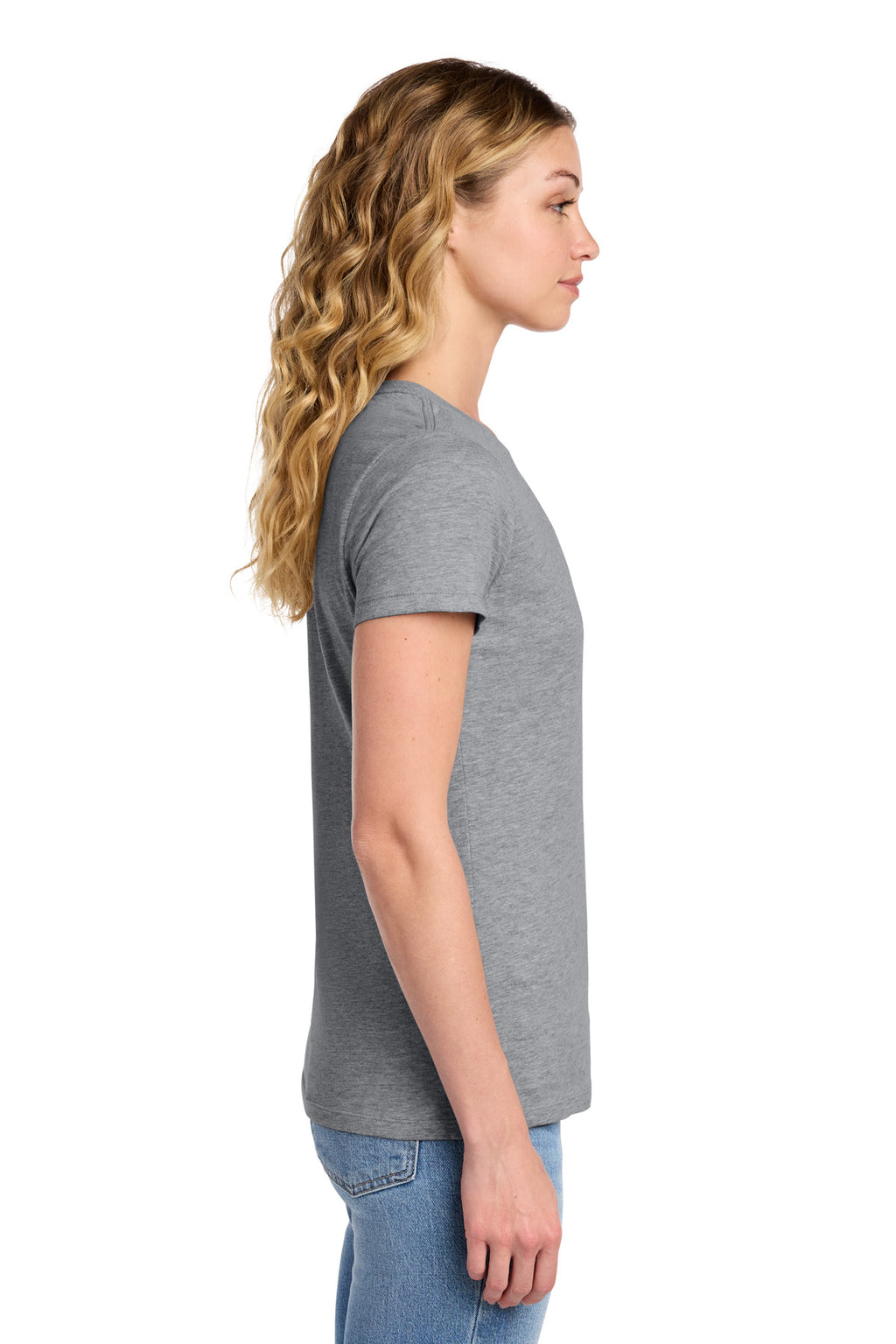 Port & Co Women's Fan Favorite Tee. LPC450 - Athletic Heather - side