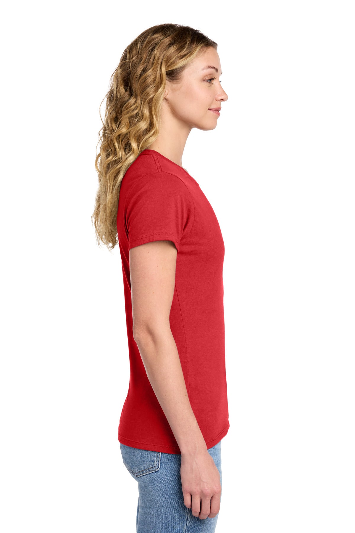 Port & Co Women's Fan Favorite Tee. LPC450 - Bright Red - side