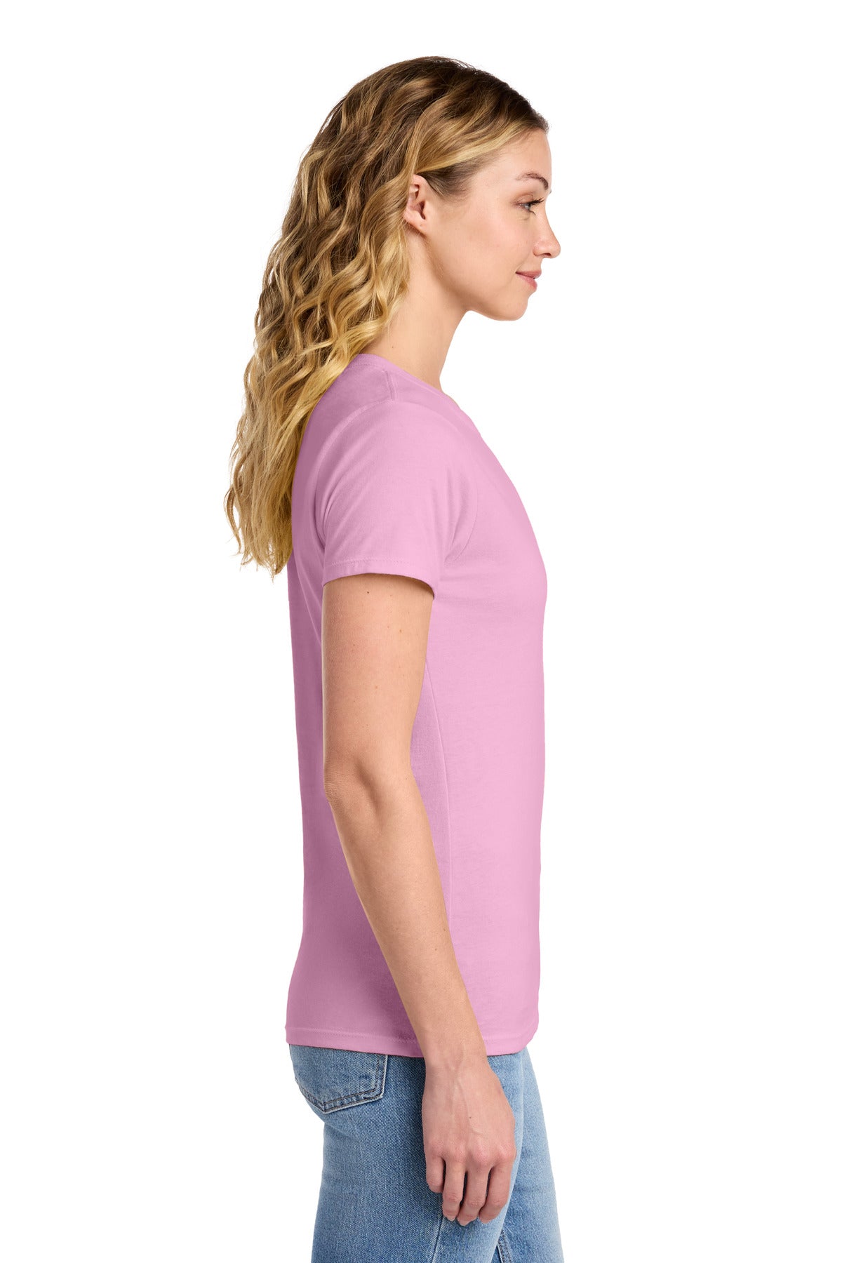 Port & Co Women's Fan Favorite Tee. LPC450 - Candy Pink - side
