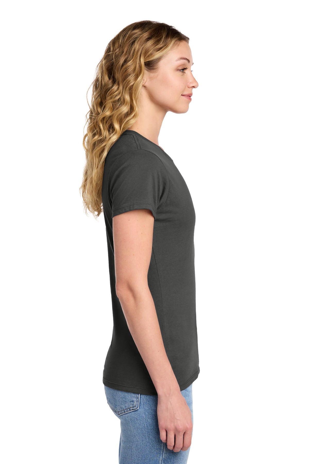 Port & Co Women's Fan Favorite Tee. LPC450 - Charcoal - side