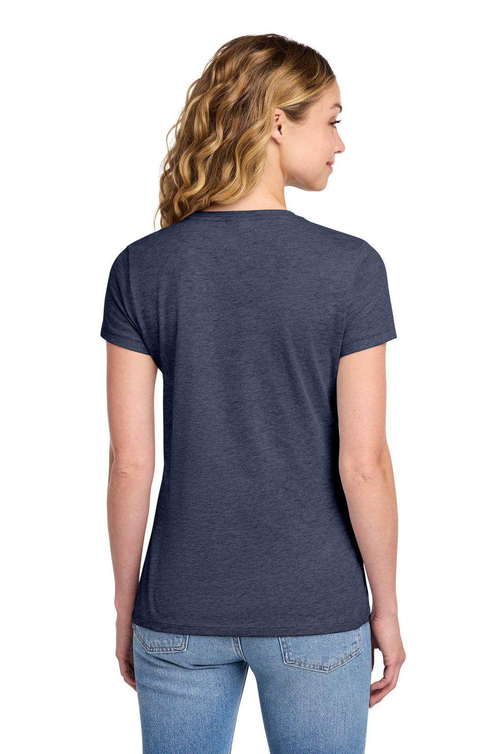 Port & Co Women's Fan Favorite Tee. LPC450 - Heather Navy - back