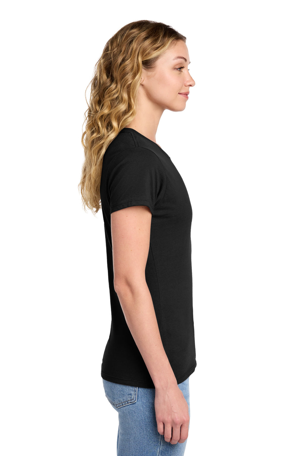 Port & Co Women's Fan Favorite Tee. LPC450 - Jet Black - side
