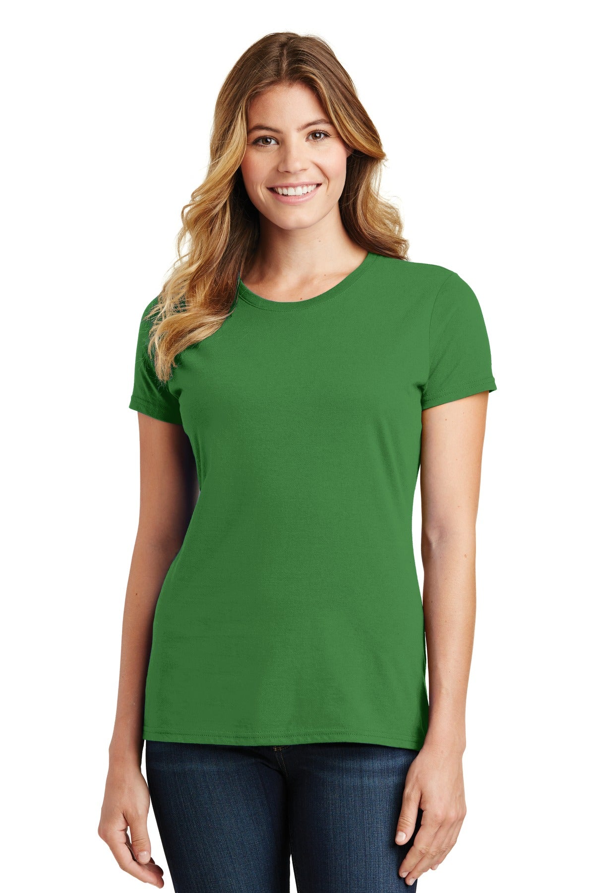 Port & Co Women's Fan Favorite Tee. LPC450 - Kiwi Green - front