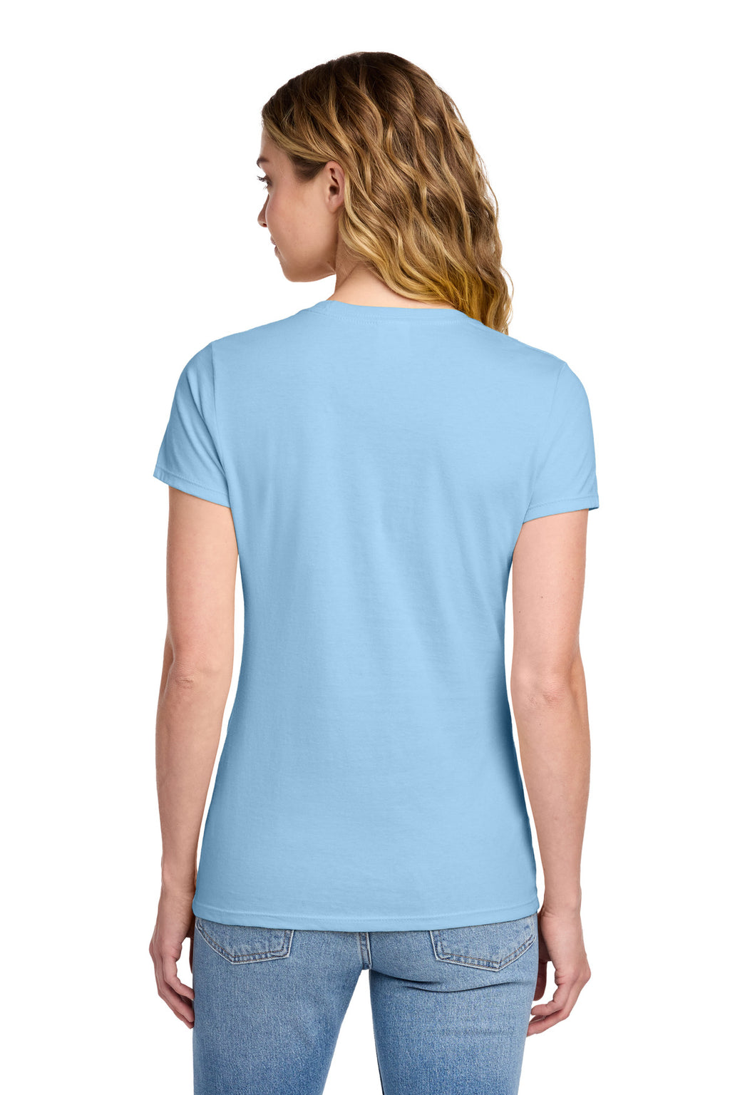 Port & Co Women's Fan Favorite Tee. LPC450 - Light Blue - back