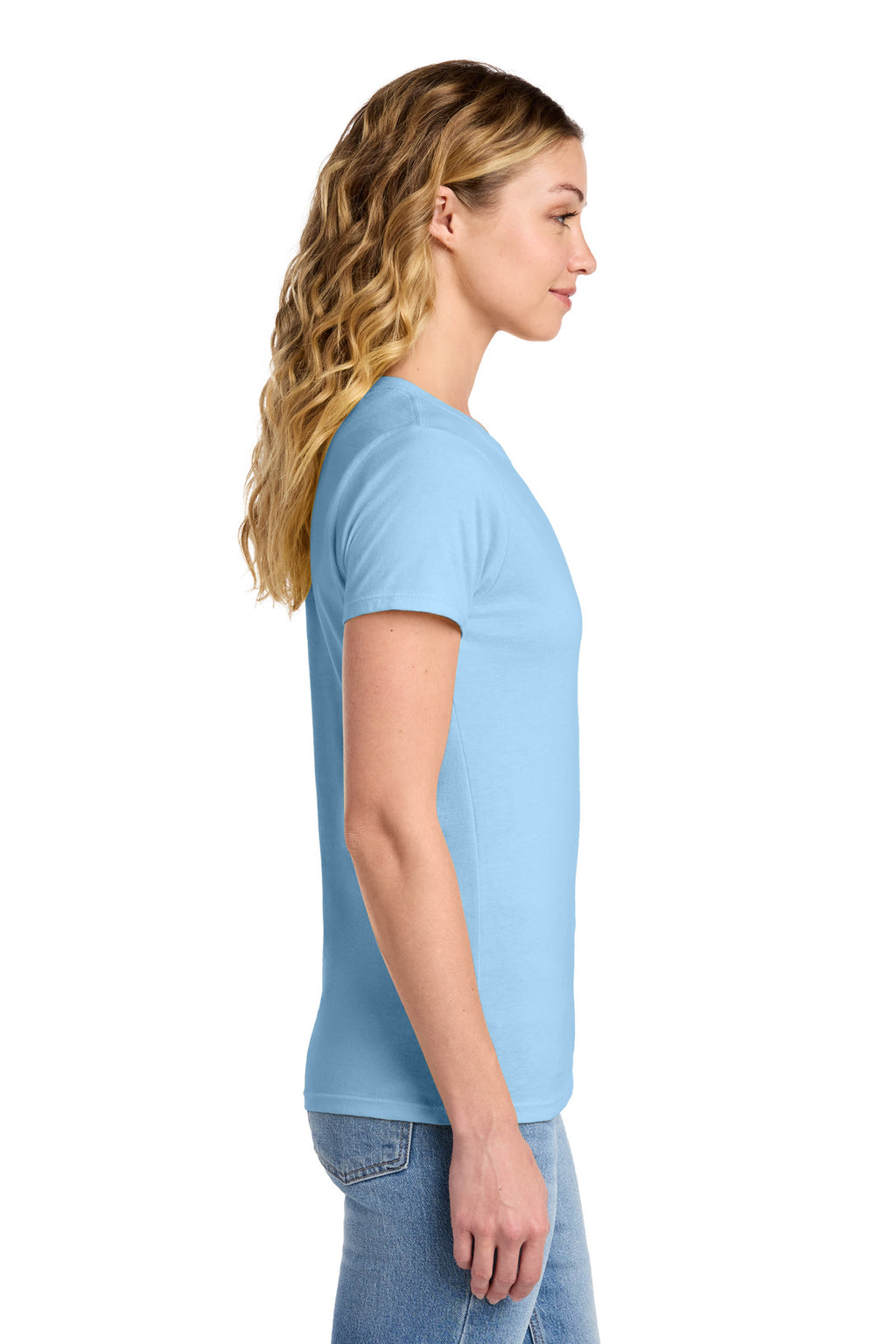 Port & Co Women's Fan Favorite Tee. LPC450 - Light Blue - side