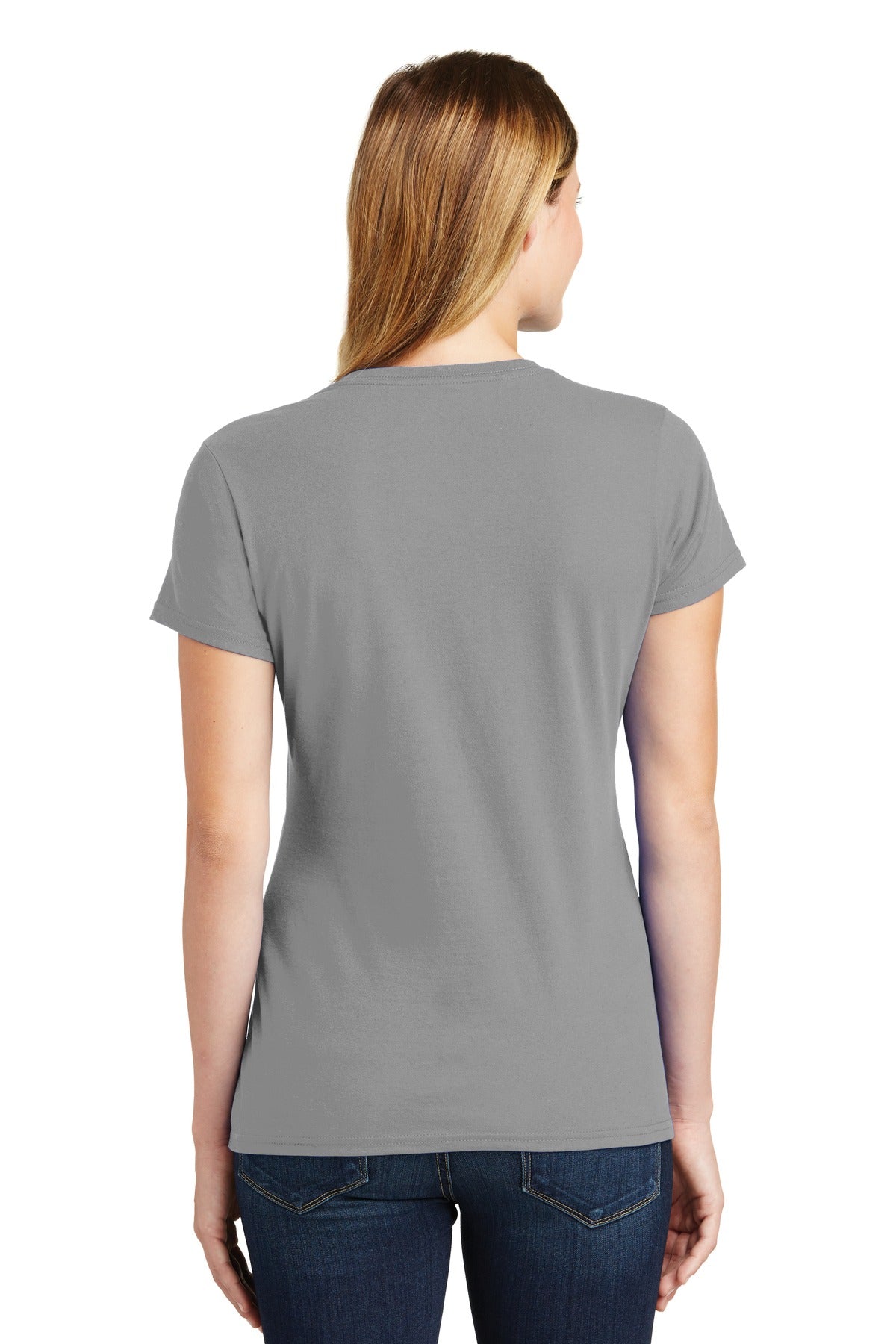 Port & Co Women's Fan Favorite Tee. LPC450 - Medium Grey - back